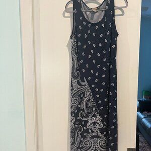 Chicos Navy & White Bandana Dress. Size 1 NWOT